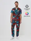 Мужская пижама с брюками / Красно синие безумие