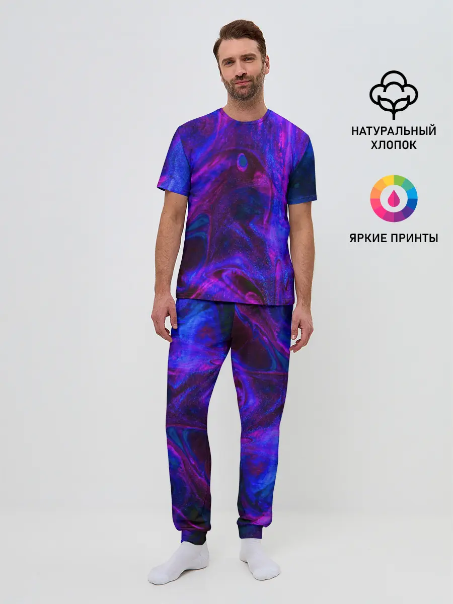 Мужская пижама с брюками / Space