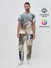 Мужская пижама с брюками / Волк и снег