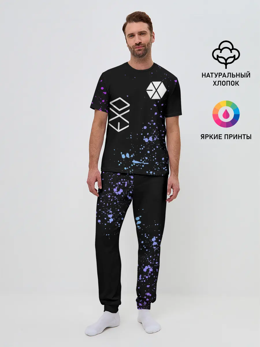 Мужская пижама с брюками / EXO BAND.