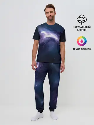 Мужская пижама с брюками / Космос