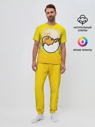 Мужская пижама с брюками / Гудетама веселое яйцо