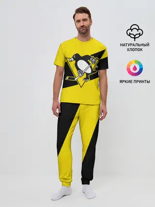Мужская пижама с брюками / Питтсбург Пингвинз