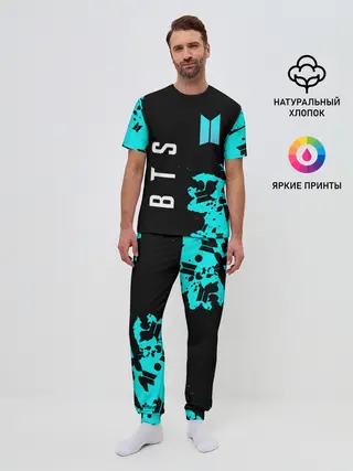 Мужская пижама с брюками / BTS / БТС