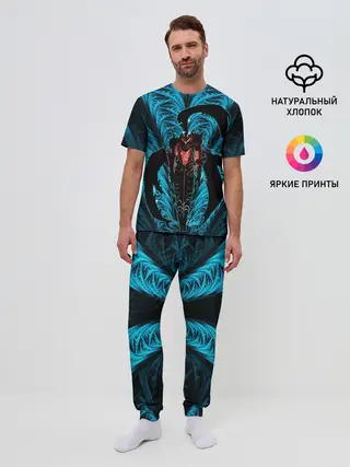 Мужская пижама с брюками / Поднятие Уровня в Одиночку