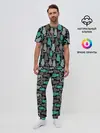 Мужская пижама с брюками / Коты паттерн