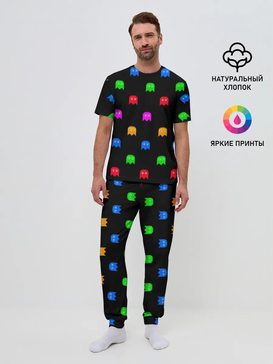 Мужская пижама с брюками / Пакмен