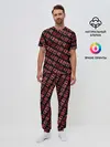 Мужская пижама с брюками / Корейский Хангыль