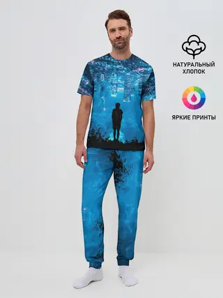 Мужская пижама с брюками / Перевернутый Мир