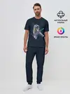 Мужская пижама с брюками / Космонавт с гитарой