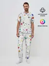 Мужская пижама с брюками / космос