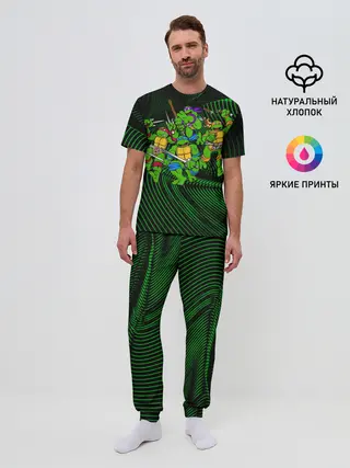 Мужская пижама с брюками / Супер Ниндзя Черепашки