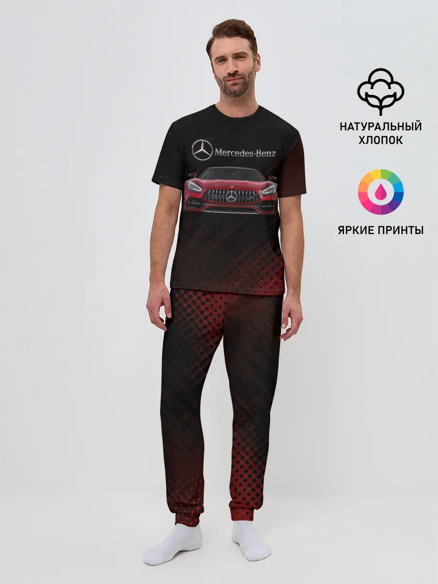 Мужская пижама с брюками / Mercedes Benz AMG.