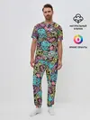 Мужская пижама с брюками / Зомби Паттерн
