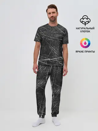 Мужская пижама с брюками / Царапины