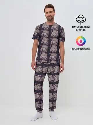 Мужская пижама с брюками / Кирари Момобами Неко
