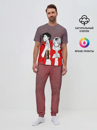 Мужская пижама с брюками / Haikyuu Шоё Хината