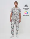 Мужская пижама с брюками / Барбершоп