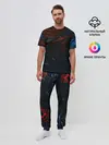 Мужская пижама с брюками / Абстракция разводы красок