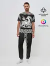 Мужская пижама с брюками / Рингерике олень белый 3D