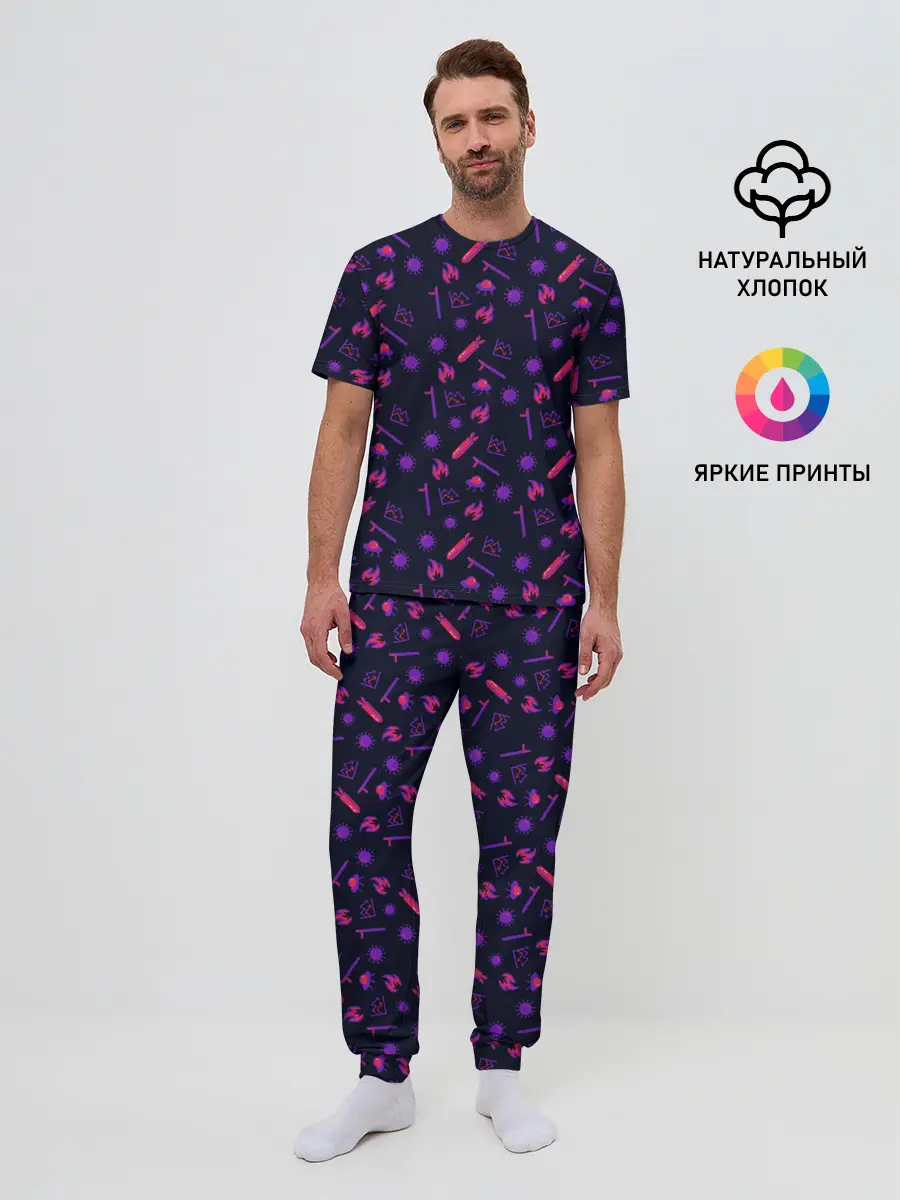 Мужская пижама с брюками / 2020 год