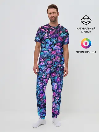 Мужская пижама с брюками / Волшебные грибы