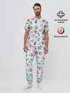 Мужская пижама с брюками / новогодние игрушки