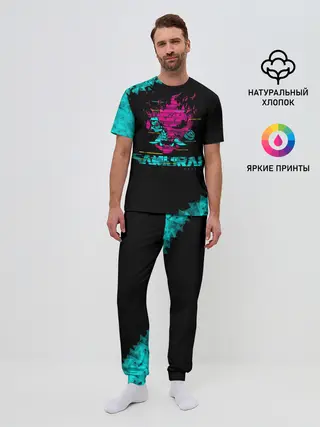 Мужская пижама с брюками / 2077