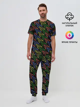 Мужская пижама с брюками / Черепашки