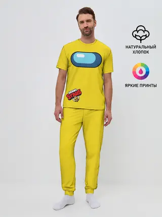 Мужская пижама с брюками / Among Us + Brawl Stars