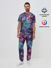 Мужская пижама с брюками / Цветы