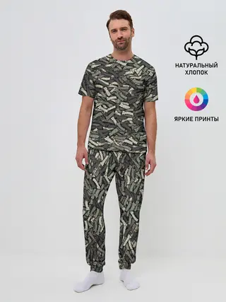 Мужская пижама с брюками / Камуфляж - Димон