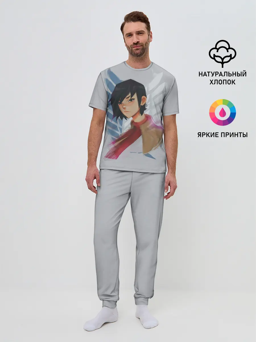 Мужская пижама с брюками / Logo and Mikasa