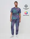 Мужская пижама с брюками / НЕОНОВАЯ СТАЛЬ