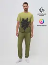 Мужская пижама с брюками / много черных котов