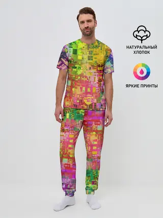 Мужская пижама с брюками / Системный сбой