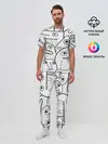 Мужская пижама с брюками / Рожицы