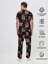 Мужская пижама с брюками / Японский стиль - тигры