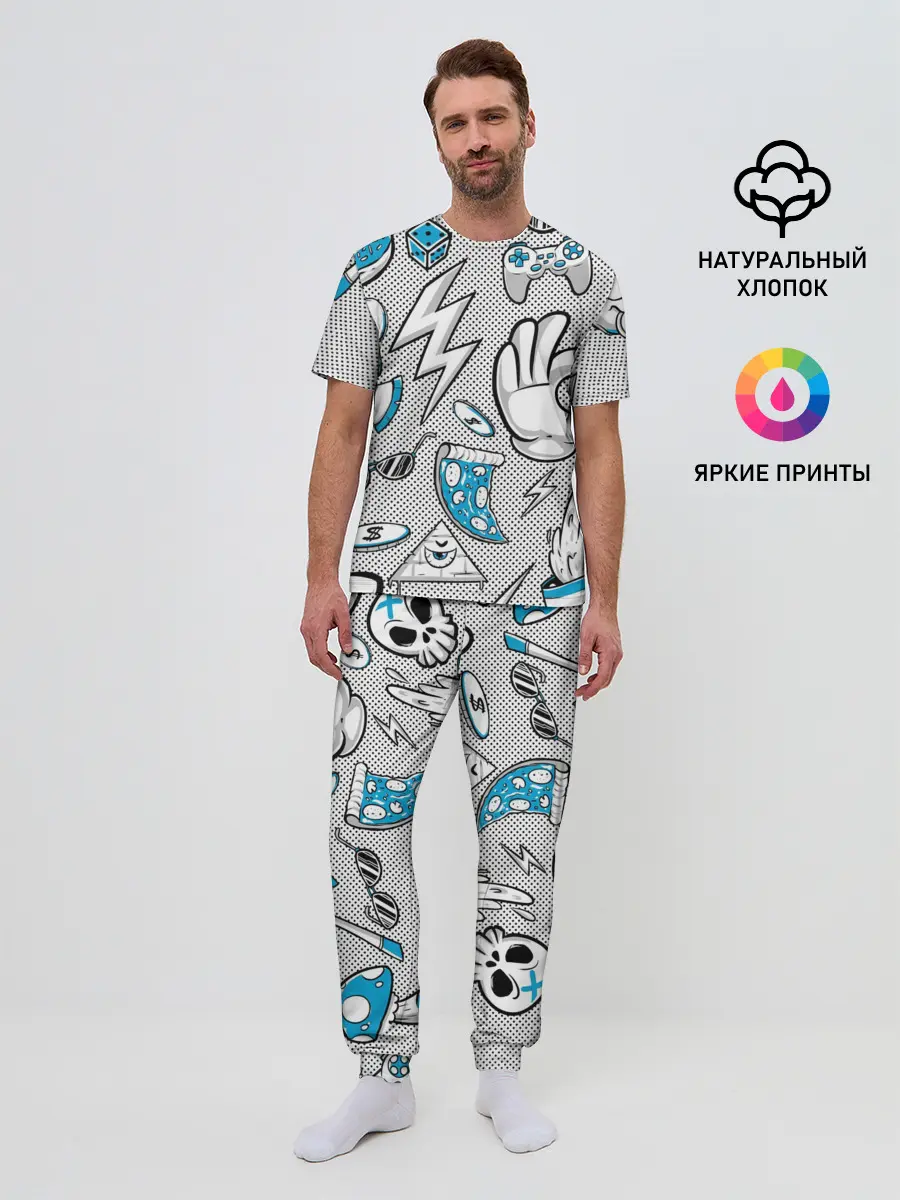 Мужская пижама с брюками / Gamer Style