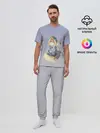 Мужская пижама с брюками / мальчик кот в коробке уши мяу