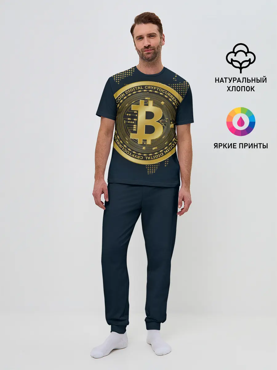 Мужская пижама с брюками / БИТКОИН | BITCOIN