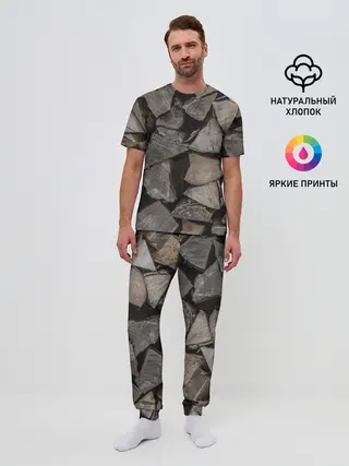 Мужская пижама с брюками / ДРОВА