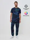 Мужская пижама с брюками / 3D ПЛИТЫ | НЕОНОВЫЕ ПЛИТЫ
