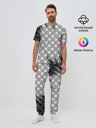 Мужская пижама с брюками / Bitcoin