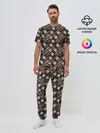 Мужская пижама с брюками / Гири