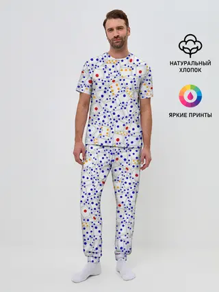 Мужская пижама с брюками / Игральные кубики