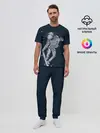 Мужская пижама с брюками / Космический Скейтбординг
