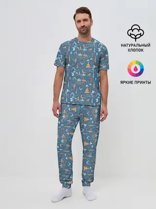 Мужская пижама с брюками / Йога
