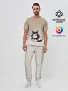 Мужская пижама с брюками / сова котик аниме