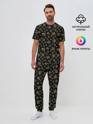 Мужская пижама с брюками / Мантра ОМ